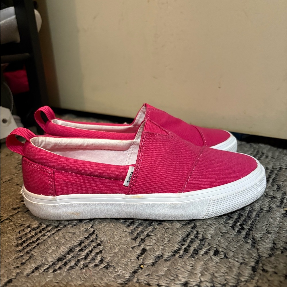 Toms Kids Pink Slip-On Sneakers